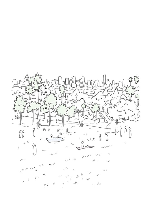Mission Dolores Park - (Framed Print)